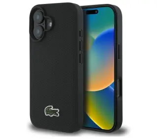 Lacoste Iconic Petit Pique MagSafe do iPhone 16 Plus Czarny
