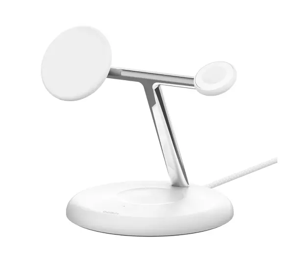Belkin BOOST CHARGE PRO MagSafe 3w1 iPhone Apple Watch AirPods Biały