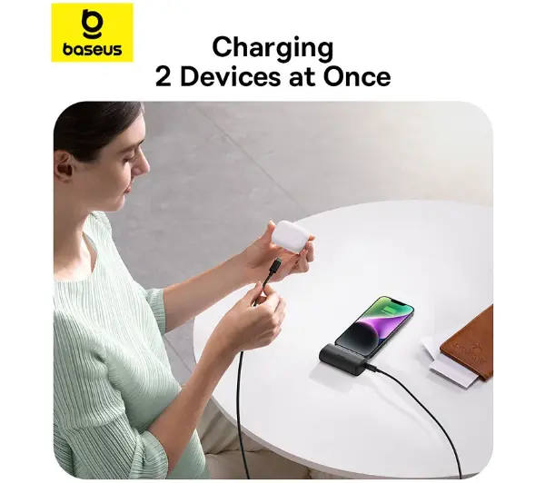 Baseus Compact IP 5000mAh 20W Lightning Biały
