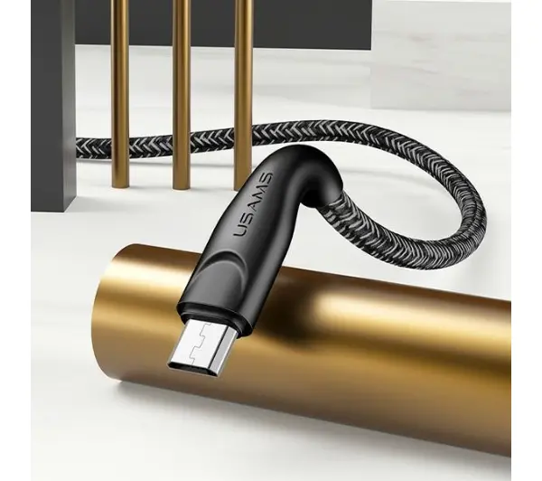 USAMS USB do microUSB 2A  Fast Charge 1m Czerwony