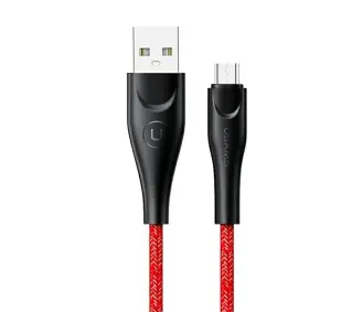 USAMS USB do microUSB 2A  Fast Charge 1m Czerwony