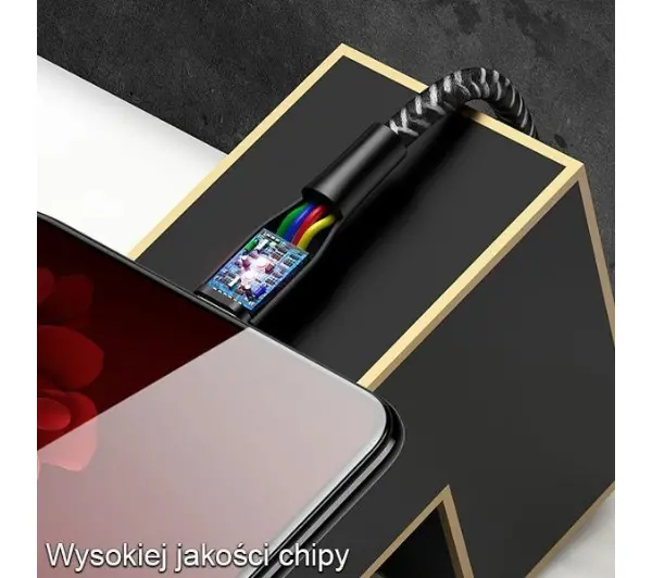 USAMS USB do microUSB 2A  Fast Charge 1m Czerwony