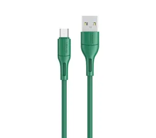 USAMS USB do microUSB 2A Fast Charge 1m Zielony