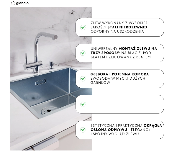 Globalo Riwolo 50.1 Stalowy Inox - TRZECI -55%, ALBO 5-TY ZA 1ZŁ - Kup na Raty - RRSO 0%