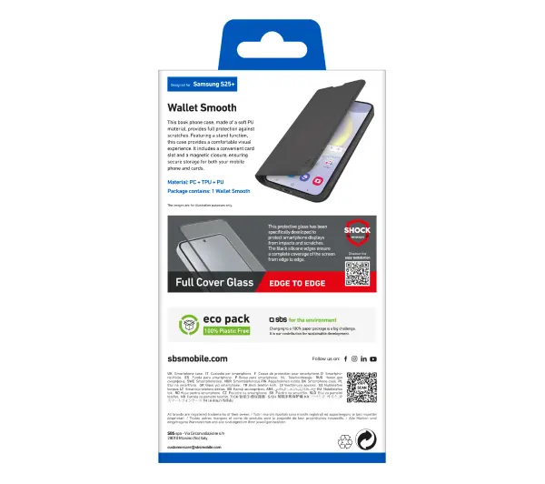 SBS Smooth Wallet do Galaxy S25 Plus Czarny