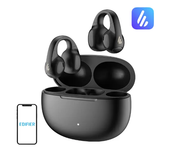 Edifier Comfo C Otwarte Konstrukcja klipsa Bluetooth 5.4 Funkcje AI Czarny