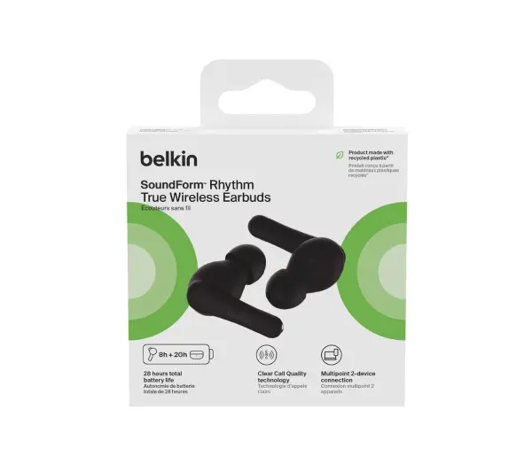 Belkin SoundForm Rhythm Dokanałowe Bluetooth 5.3 Czarny