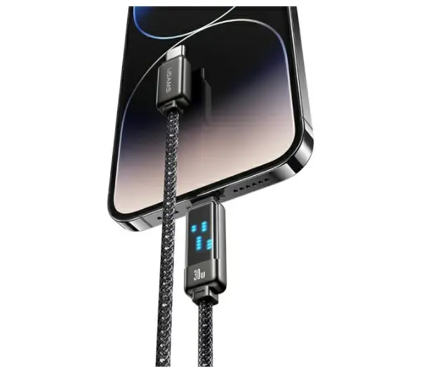 USAMS USB-C do Lightning 30W 1,2m Zinc Alloy Fast Charging Data Cable Meteor Series