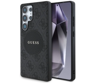 Guess 4G Round Patch Classic Logo MagSafe do Galaxy S25 Ultra Czarny
