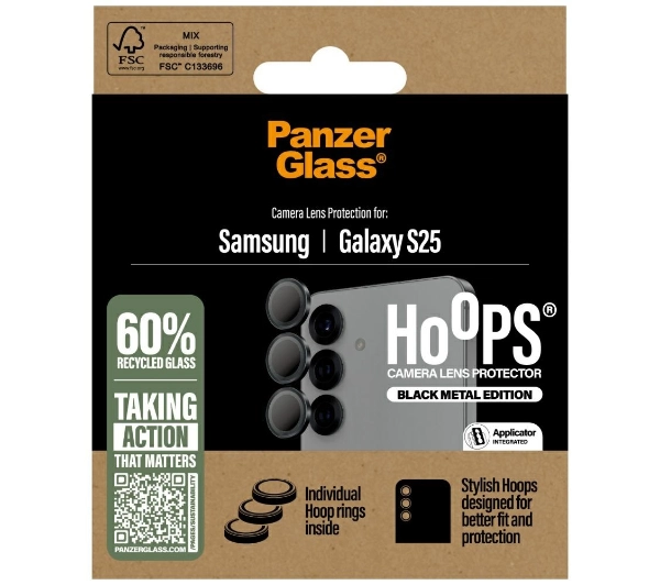 PanzerGlass Hoops Camera Lens Protector do Galaxy S25 Czarny