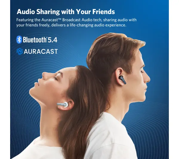 Earfun Air Pro 4 ANC  Dokanałowe Bluetooth 5.4 Czarny