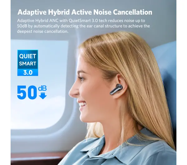 Earfun Air Pro 4 ANC  Dokanałowe Bluetooth 5.4 Czarny