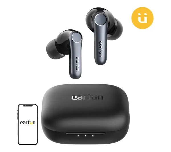 Earfun Air Pro 4 ANC  Dokanałowe Bluetooth 5.4 Czarny