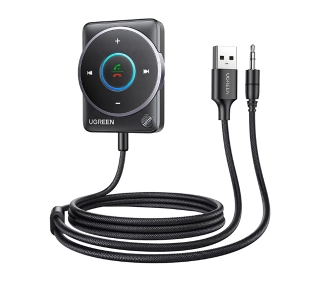 UGREEN CM723, Bluetooth 5.4, USB + mini jack 3.5mm, Wbudowany mikrofon Czarny