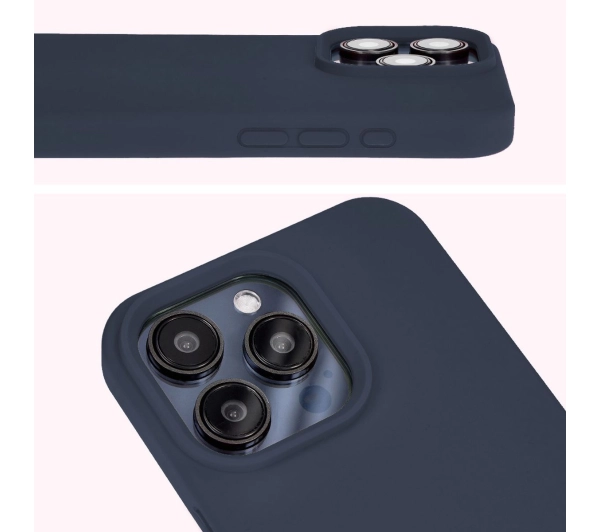 Bizon Silikonowe Soft do iPhone 15 Pro Max Ciemno-niebieski