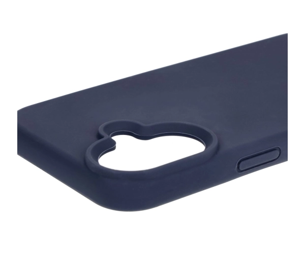 Bizon Silikonowe Soft do iPhone 16 Ciemno-niebieski