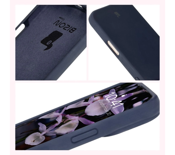 Bizon Silikonowe Soft do iPhone 16 Ciemno-niebieski
