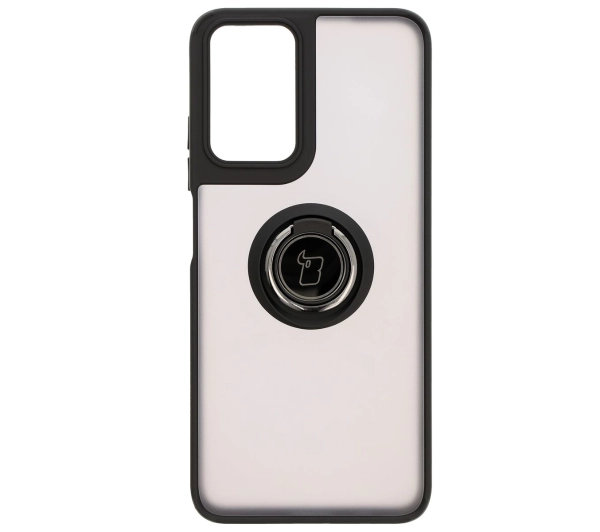 Bizon z uchwytem na palec Hybrid Ring do Motorola Moto G35 5G Przydymione z czarną ramką