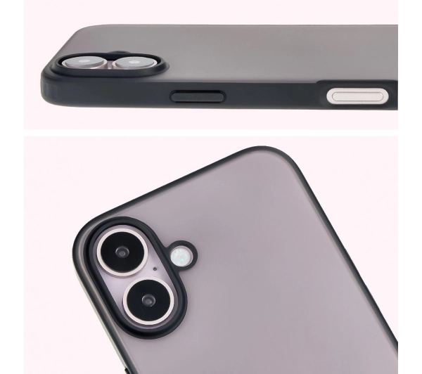 Bizon Angelo do iPhone 16 Przydymione z czarną ramką