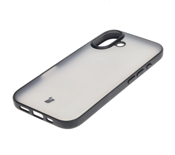 Bizon Angelo do iPhone 16 Przydymione z czarną ramką