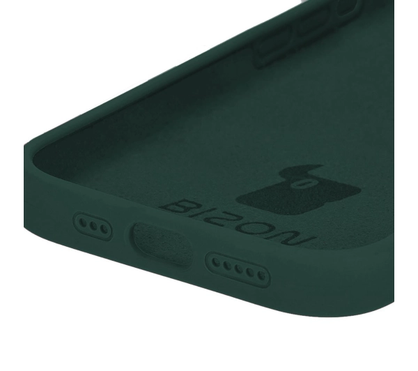 Bizon Silikonowe Soft do iPhone 15 Pro Ciemnozielony