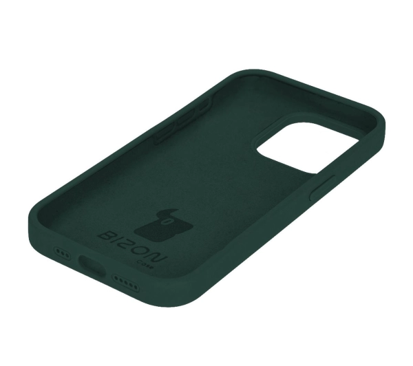 Bizon Silikonowe Soft do iPhone 15 Pro Ciemnozielony