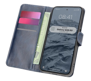 Bizon z klapką Pocket do Galaxy M35 5G Granatowy