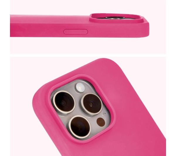 Bizon Silikonowe Soft do iPhone 14 Pro Fuksja
