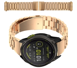 Bizon ze stali nierdzewnej Aura QuickFit 26mm Różowo-złoty