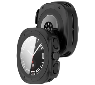 Bizon ze szkłem do Galaxy Watch Ultra 47mm Czarny matowy