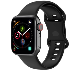 Bizon Strap Watch Silicone S do Apple Watch 38/40/41/42mm Czarny