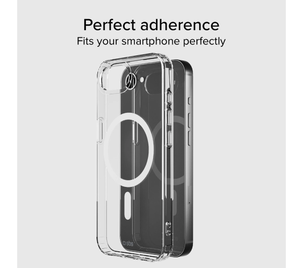 SBS Light Mag do iPhone 16e Przezroczysty