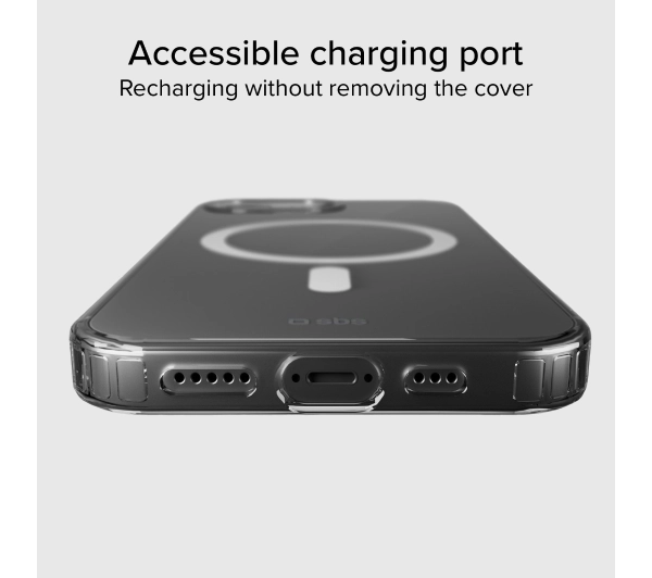 SBS Light Mag do iPhone 16e Przezroczysty