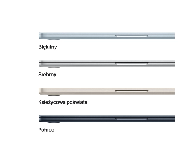 Apple MacBook Air 2025 13,6" M4 16GB RAM 512GB Dysk macOS Srebrny Funkcje AI - Kup na Raty - RRSO 0%
