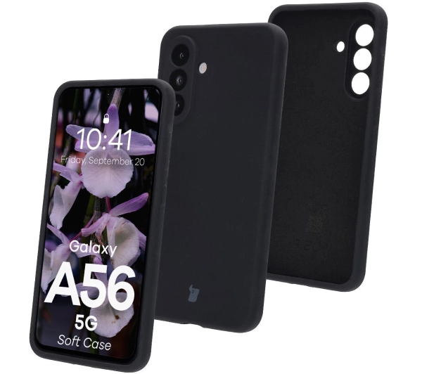 Bizon Silikonowe Soft do Galaxy A56 5G Czarny