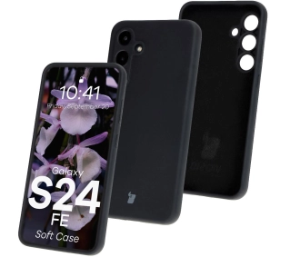 Bizon Silikonowe Soft do Galaxy S24 FE Czarny