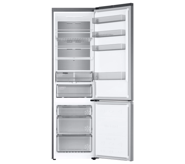 Samsung RB38C7AGWS9EF Funkcje AI Pełny No Frost 203cm Szuflada z kontrolą wilgotności Zdalne sterowanie Stal szczotkowana - Kup na Raty - RRSO 0%