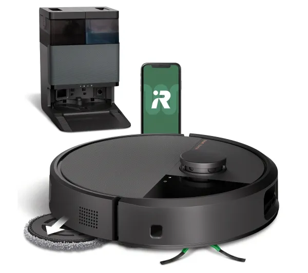 Roboty sprzątające - iRobot Roomba Plus 505 Combo Funkcja mopowania Stacja oczyszczająca Tworzenie mapy pomieszczenia 61dB Czarny AI