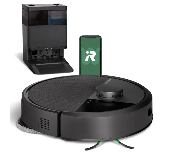Roboty sprzątające - iRobot Roomba Plus 405 Combo Funkcja mopowania Stacja oczyszczająca Tworzenie mapy pomieszczenia 61dB Czarny
