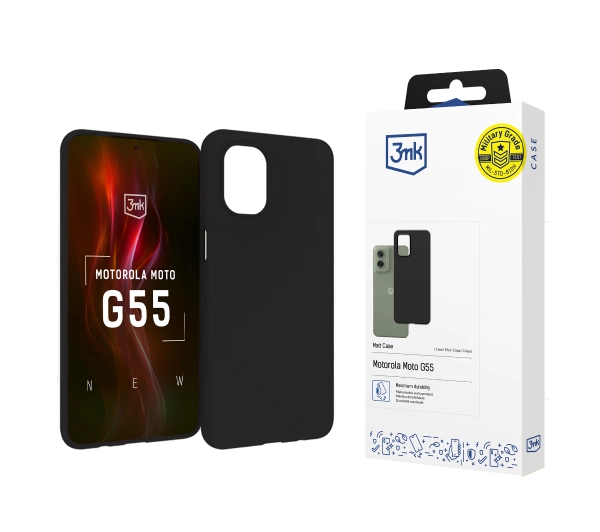 3mk Matt Case do Motorola Moto G55 5G Czarny