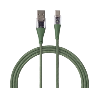 QUALO USB do USB-C 1,5m 3A Zielony