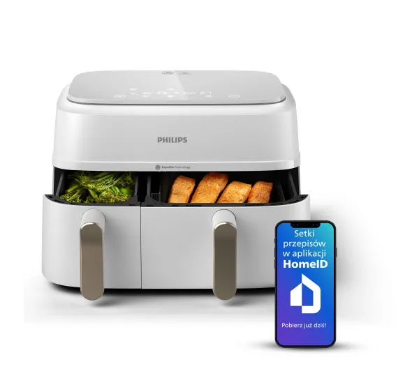 Frytkownice - Philips Ovi Dual Basket NA353/10 2750W 9l Aplikacja mobilna
