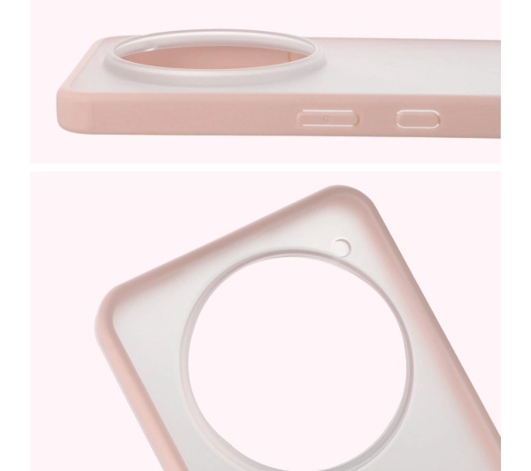 Bizon Angelo do Nothing Phone 3a Pro Półprzezroczysty z różową ramką