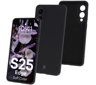 Bizon Silikonowe Soft do Samsung Galaxy S25 Edge Czarny