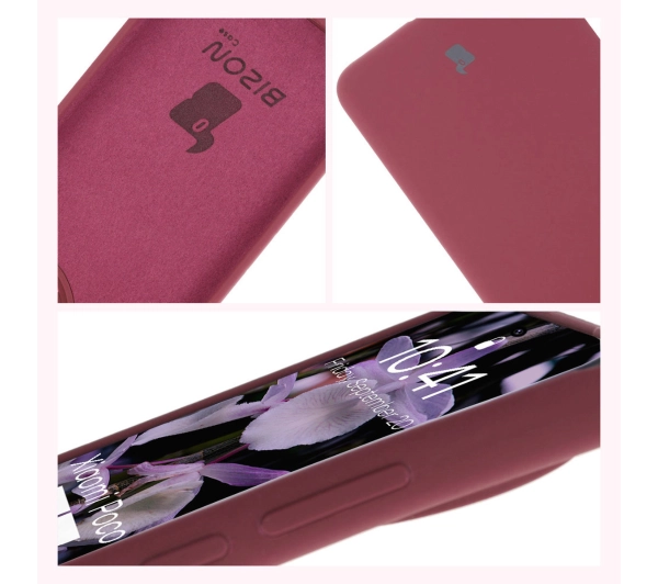 Bizon Silikonowe Soft do Poco F7 Pro Śliwkowy