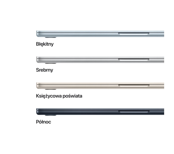 Apple MacBook Air 2025 15,3" M4 24GB RAM 512GB Dysk macOS Srebrny 70W Funkcje AI - Kup na Raty - RRSO 0%