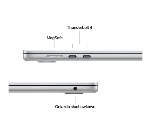 Apple MacBook Air 2025 15,3" M4 24GB RAM 512GB Dysk macOS Srebrny 70W Funkcje AI - Kup na Raty - RRSO 0%