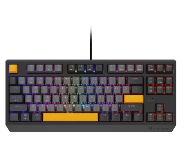 Genesis Thor 230 TKL Naval Blue Negative US RGB Outemu Panda Szary