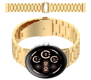 Bizon ze stali nierdzewnej Aura do Google Pixel Watch 3/2/1 41mm Złoty