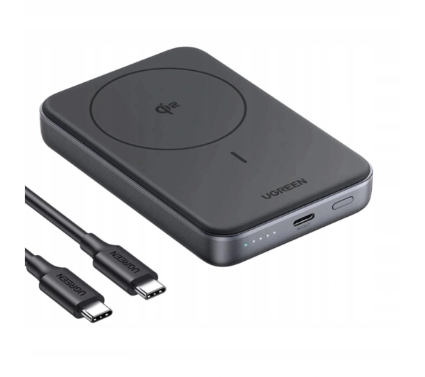 UGREEN PB761 Powerbank magnetyczny 10000mAh Qi2 30W Magsafe + kabel USB-C czarny